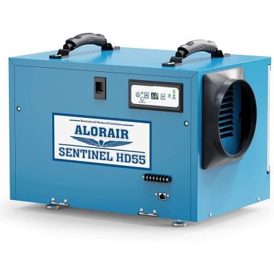 AlorAir Sentinel HD55 113 Pint Dehumidifier with Drain Hose for Basements and Crawl Spaces, Blue