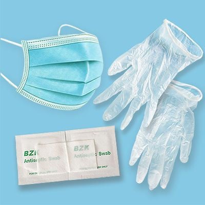 Travel Safety Kit - Mask, Gloves, Wipes