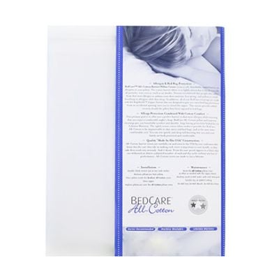 Allersoft queen 2 pack allergy and bed bug proof pillow cover white best sale